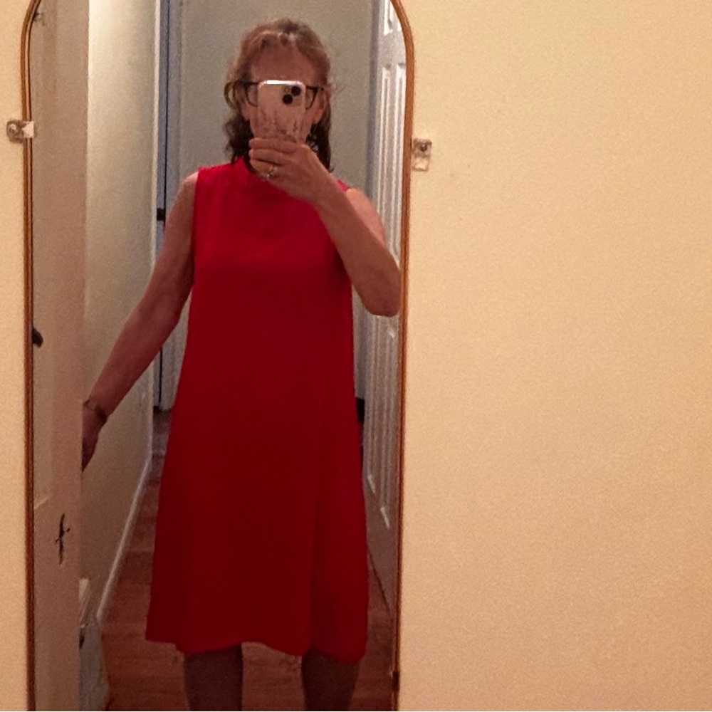 Elegant Red Sleeveless Dress